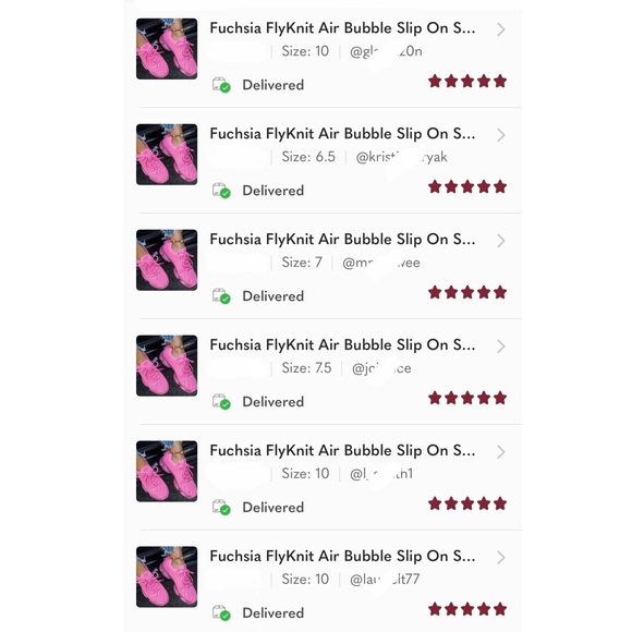 Fuchsia FlyKnit Air Bubble Slip On Sneaker - Picture 7 of 9